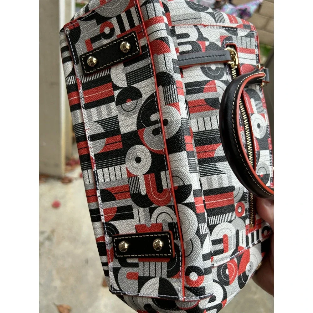 Dooney & Bourke Disney Mickey Mouse Pop Art Geometric Tote Bag Black Red White